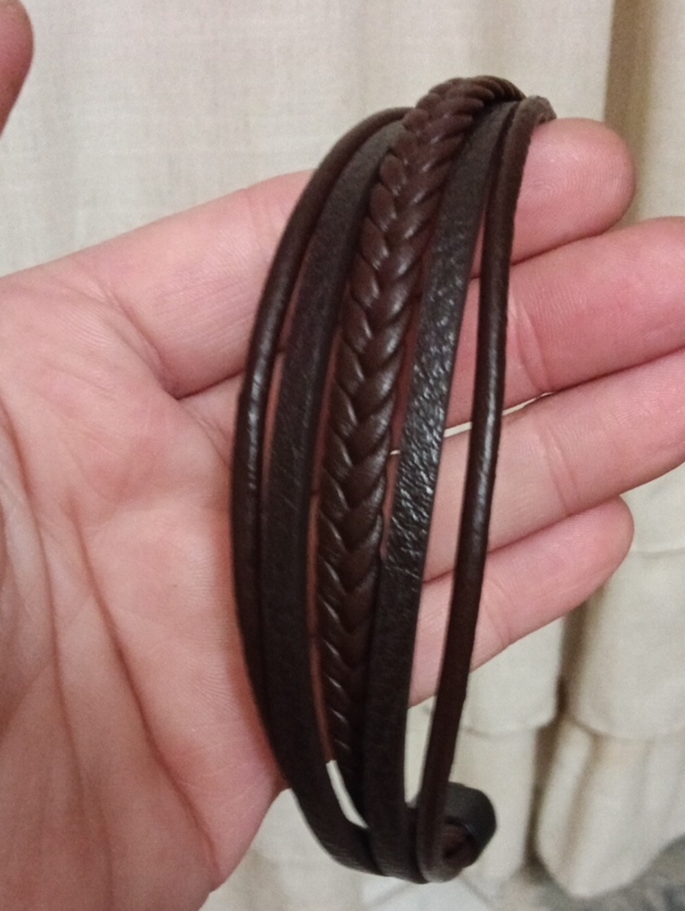 Lucky Brand Mens Leather Bracelet